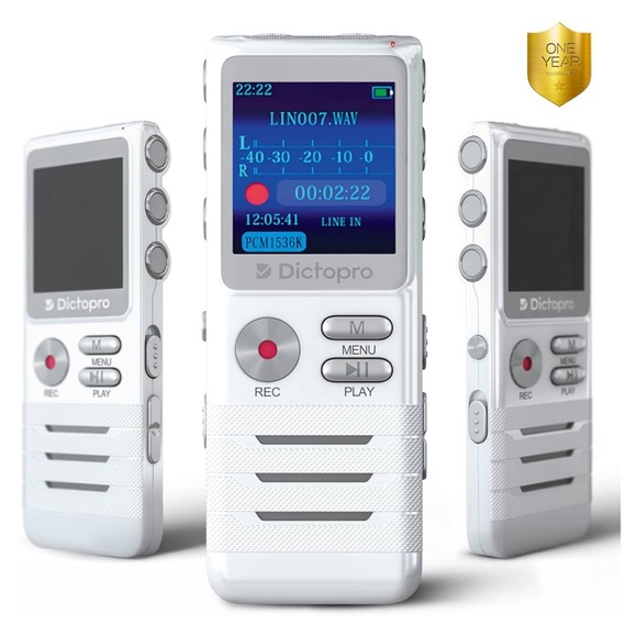 Dictopro X100 Digital Voice Activated Recorder *White* 8GB - Picture 5 of 6